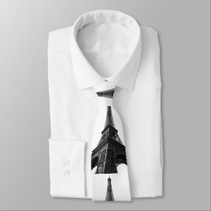 Black & White Eiffel Tower Paris Europa Reisen Krawatte