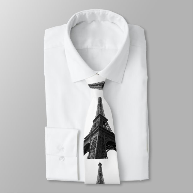 Black & White Eiffel Tower Paris Europa Reisen Krawatte (Gebunden)