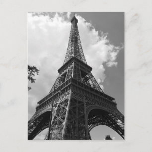 Black & White Eiffel Tower Paris Europa Reisen Postkarte
