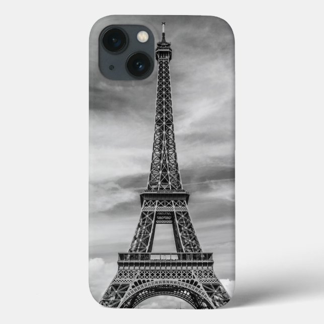 Black & White Eiffel Tower Paris Frankreich Case-Mate iPhone Hülle (Rückseite)