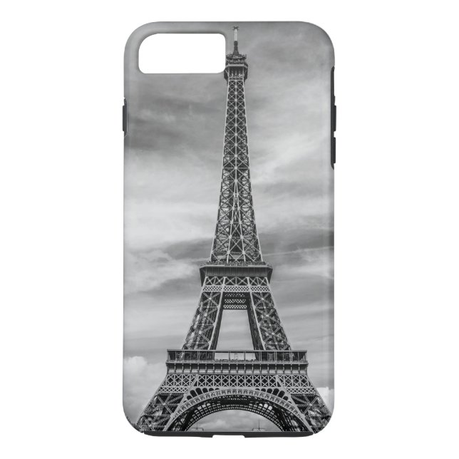 Black & White Eiffel Tower Paris Frankreich Case-Mate iPhone Hülle (Rückseite)