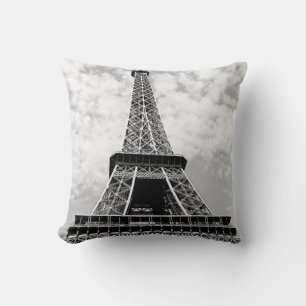 Black & White Eiffel Tower Paris Reisen Kissen