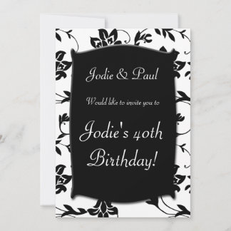 Black & White - Einladung zur Geburtstagspartei