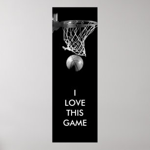 Black & White Einzigartiges Basketball Art Poster