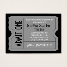 Black+White Event Ticket Pack, LG Business Card Sz