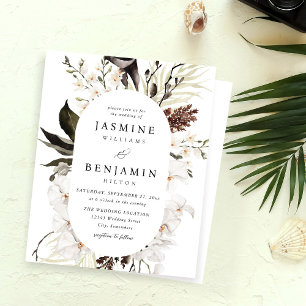 Black & White Floral Beachy Hochzeit