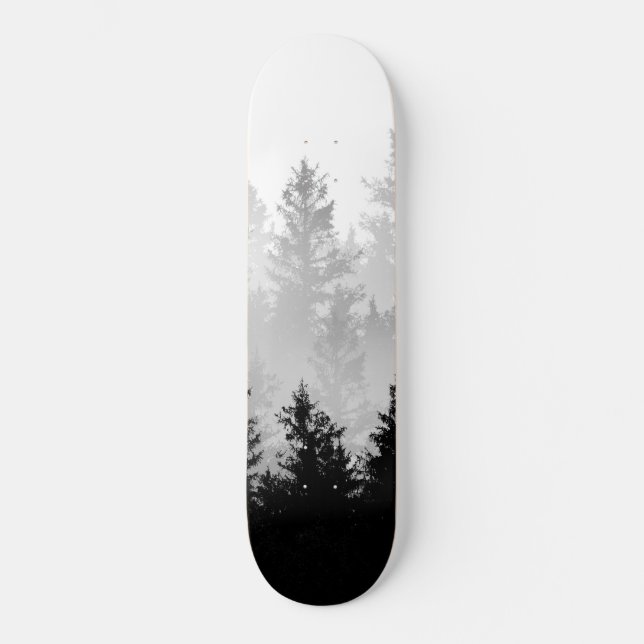 Black & White Forest Dream #1 #decor #art Skateboard (Vorderseite)
