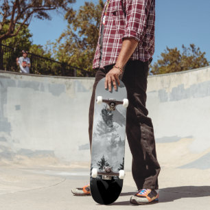 Black & White Forest Dream #2 #wall #decor #art Skateboard
