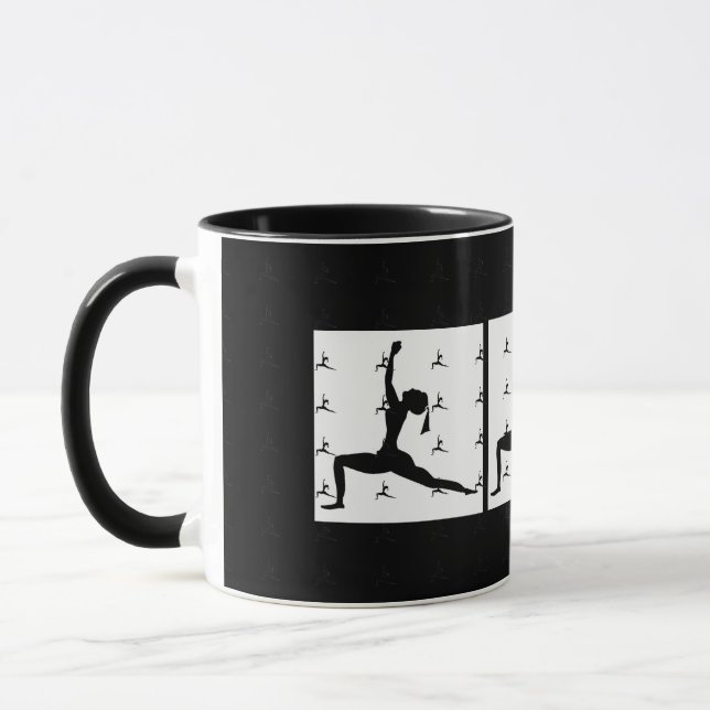 Black/White - Fun Yoga Design Combo Kaffee Tasse/C Tasse (Links)