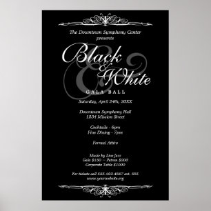 Black & White Galball Tanz Custom Event Poster