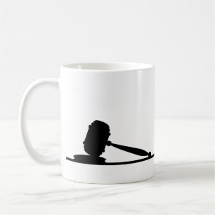 Black & White Gavel Individuelle Name Tasse