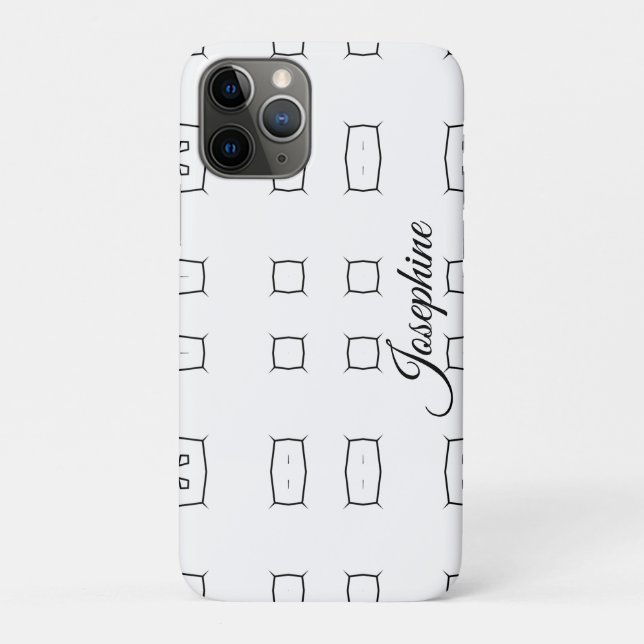 Black White Geometric Pattern | Minimal Abstract Case-Mate iPhone Hülle (Rückseite)
