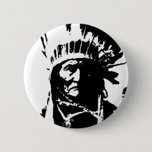 Black & White Geronimo Button