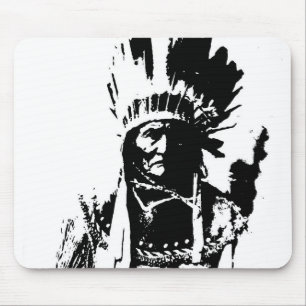 Black & White Geronimo Mousepad