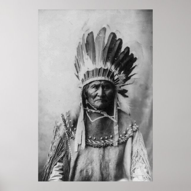 Black & White Geronimo Poster History Fotografie (Vorne)