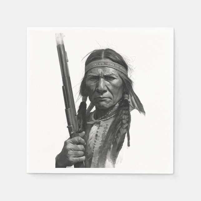 Black & White Geronimo Serviette (Vorderseite)