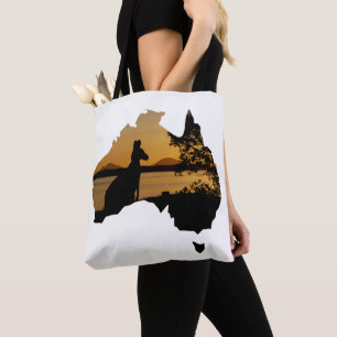 Black, White & Gold Kangaroo Sunset Australien