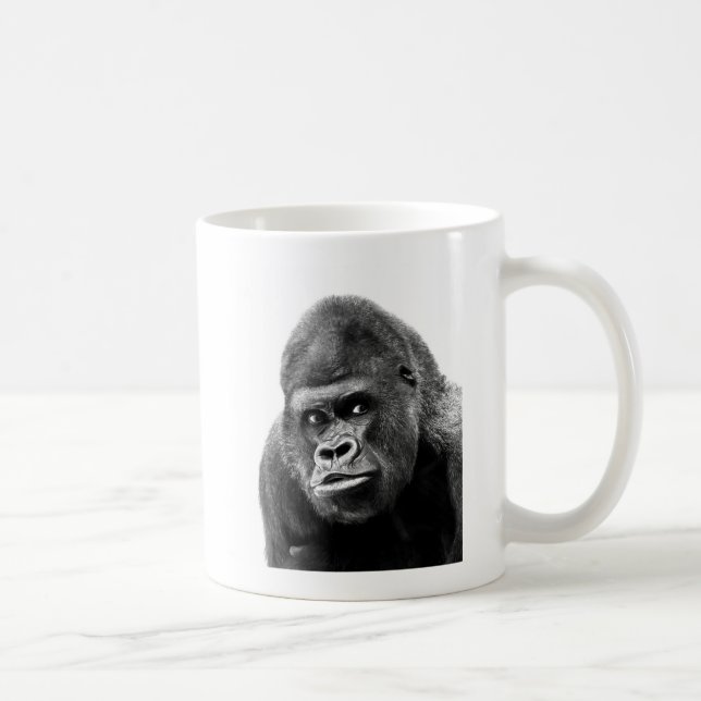 Black White Gorilla Kaffeetasse (Rechts)