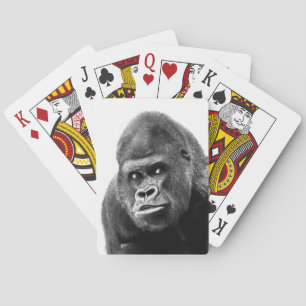 Black White Gorilla Spielkarten