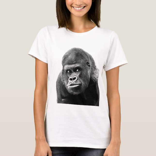 Black White Gorilla T-Shirt (Vorderseite)