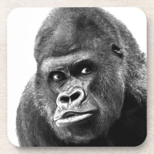Black White Gorilla Untersetzer