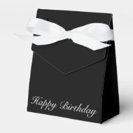 Black & White Happy Birthday Zelt Gefallen Box Geschenkschachtel