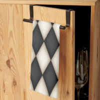 Black & White Harlequin Diamond Karo Gothic
