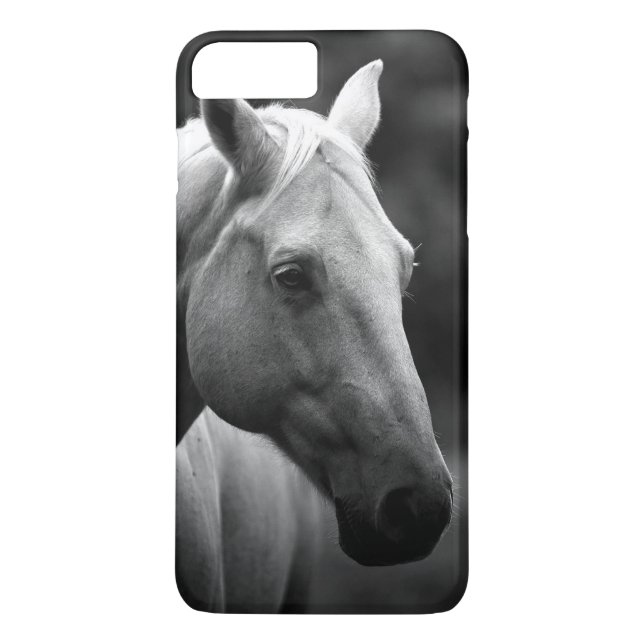 Black White Horse Case-Mate iPhone Hülle (Rückseite)