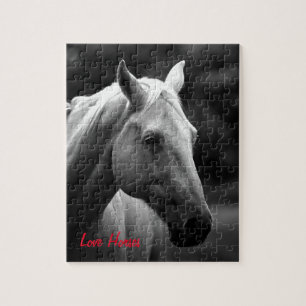 Black White Horse Foto - Animals Art Love Horses Puzzle