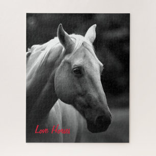 Black White Horse Foto - Animals Art Love Horses Puzzle