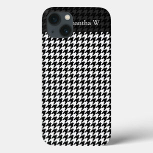Black/White Houndstooth Stylish Fashion Designer Case-Mate iPhone Hülle