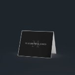 Black & White Initial Monogram Couple Personalized Dankeskarte<br><div class="desc">Black & White Initial Monogram Couple Personalized Thank You Card</div>