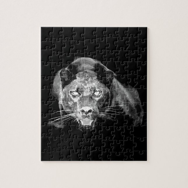 Black & White Jaguar Puzzle (Vertikal)