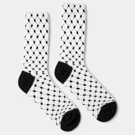 Black & White Keffiyeh Arab Socken