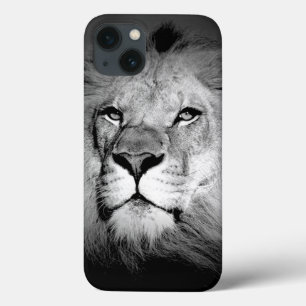 Black & White King Lion Eyes iPhone 13 Hülle