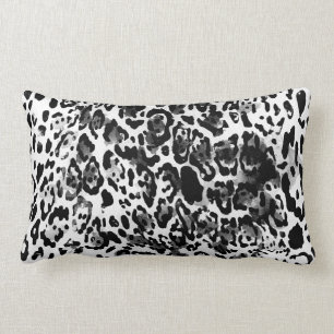 Black & White Leopard Lendenkissen