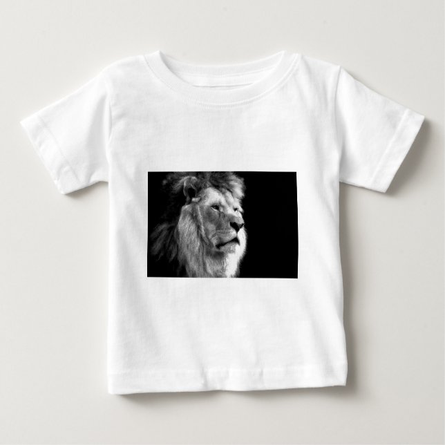 Black White Lion Baby T-shirt (Vorderseite)