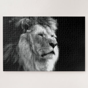 Black White Lion Puzzle
