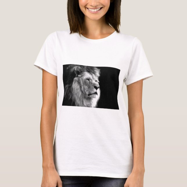 Black White Lion T-Shirt (Vorderseite)