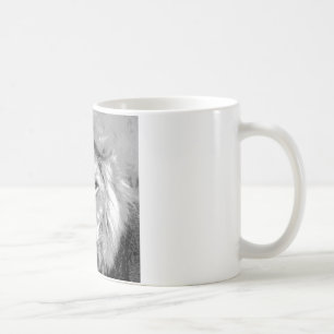 Black White Lion Tasse