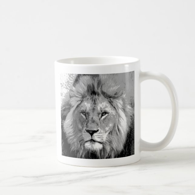 Black White Lion Tasse (Rechts)