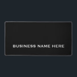 Black White Logo Company Template desk mat Schreibtischunterlage<br><div class="desc">Add a professional touch to your workspace with this black and white custom company name template desk mat. Perfect for offices,  corporate employees,  and small business branding. Sleek,  minimalist,  and modern,  it showcases your logo or company name while enhancing desk aesthetics and boosting brand visibility every day.</div>
