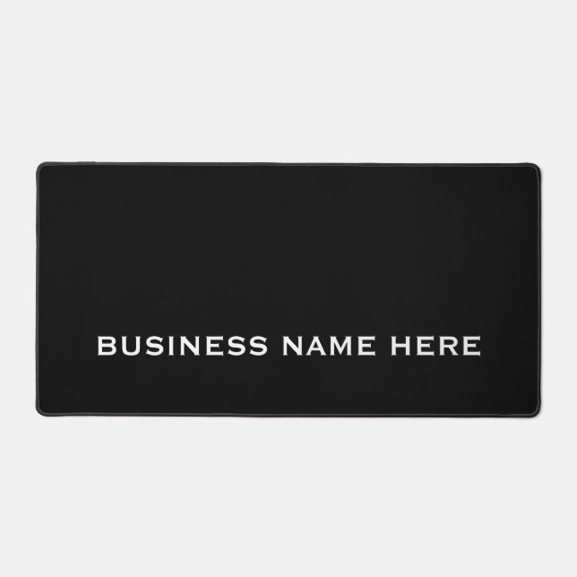 Black White Logo Company Template desk mat Schreibtischunterlage (Vorderseite)