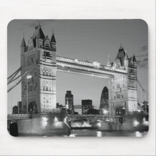 Black White London Tower Bridge Mousepad