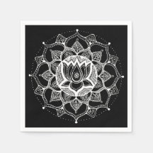 Black & White Lotus Mandala