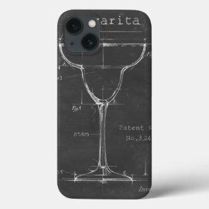 Black & White Margarita Glass Blueprint Case-Mate iPhone Hülle