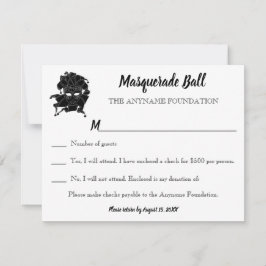 Black & White Masquerade Ball Fundraiser Gala UAWG Einladung