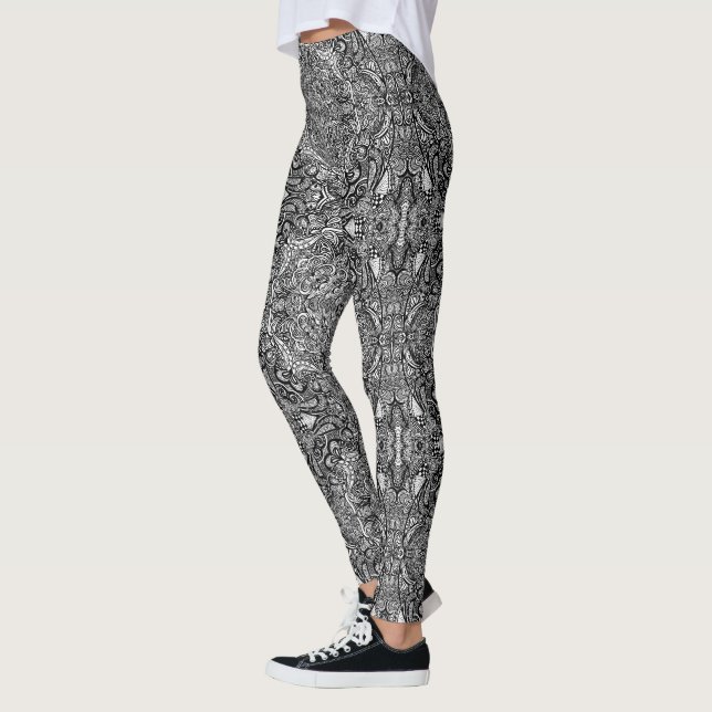 Black & White Medallion Leggings (Links)