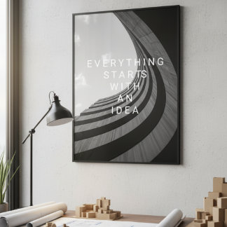 Black & White Modern Architecture Motivational Poster