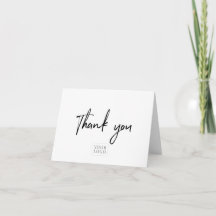 Black & White Modern Business Danke Note Card
